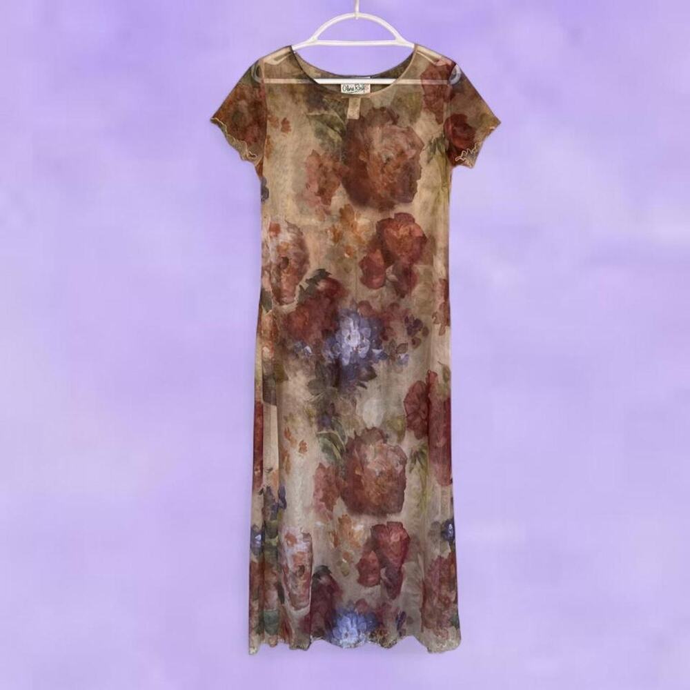 Vintage olivia rose new york sheer dress